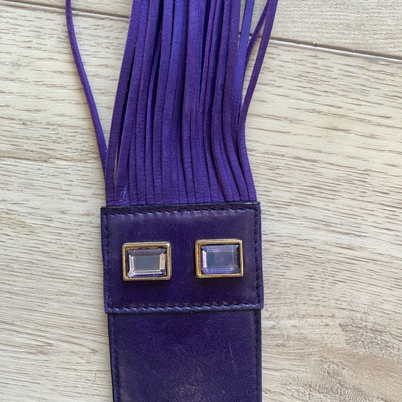 Escada Vibrant Purple Leather & Suede Belt.  Excellent condition - Picture 3 of 6